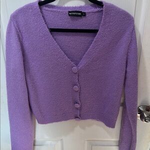 PrettyLittleThing Purple Women's Eyelash Sweater